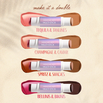 Double-Ended Cream Blush & Bronzer Multi Stick – Free Dual Blending Brush | Multi-Use Cheek & Lip Tint Stick