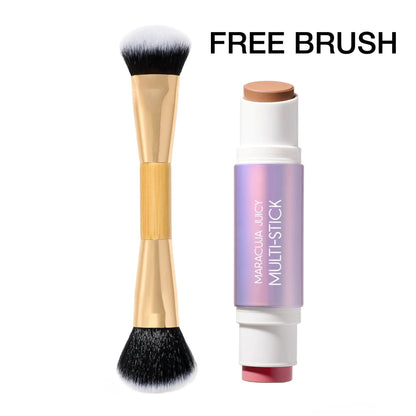 Double-Ended Cream Blush & Bronzer Multi Stick – Free Dual Blending Brush | Multi-Use Cheek & Lip Tint Stick