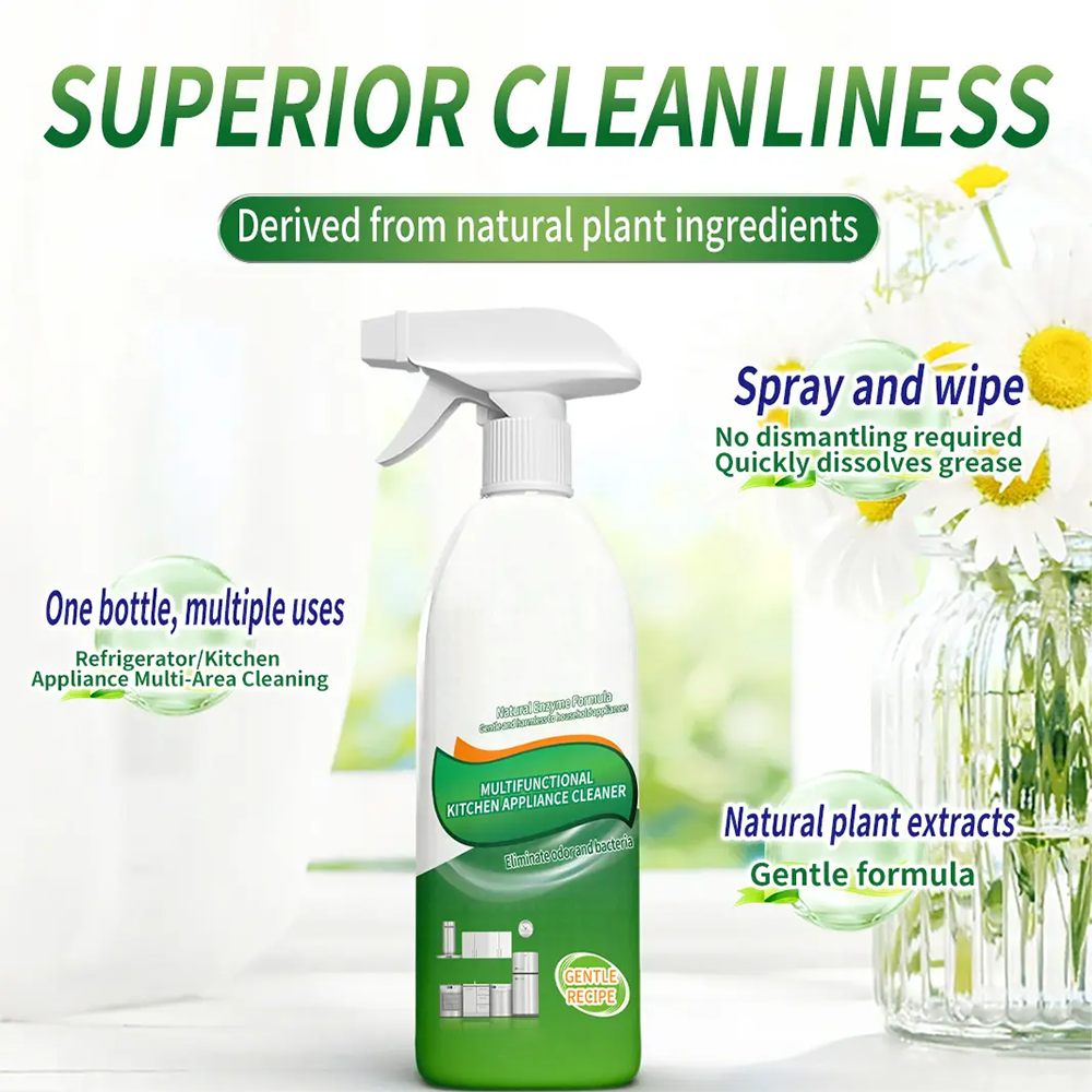 Kitchen Appliance Cleaner Spray – Powerful Grease & Odor Remover