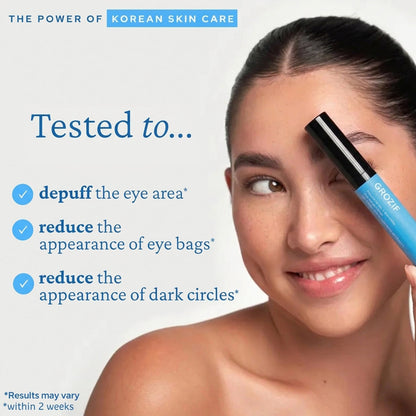 Cooling Eye Gel with Ceramic Tip | Caffeine, Niacinamide & Hyaluronic Acid Depuff Under Eye Treatment