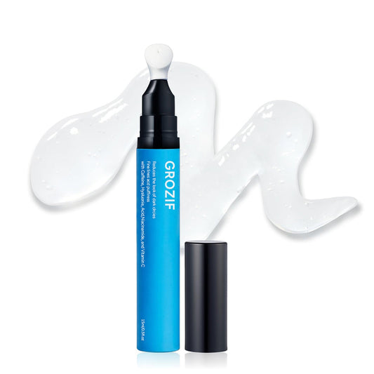 Cooling Eye Gel with Ceramic Tip | Caffeine, Niacinamide & Hyaluronic Acid Depuff Under Eye Treatment