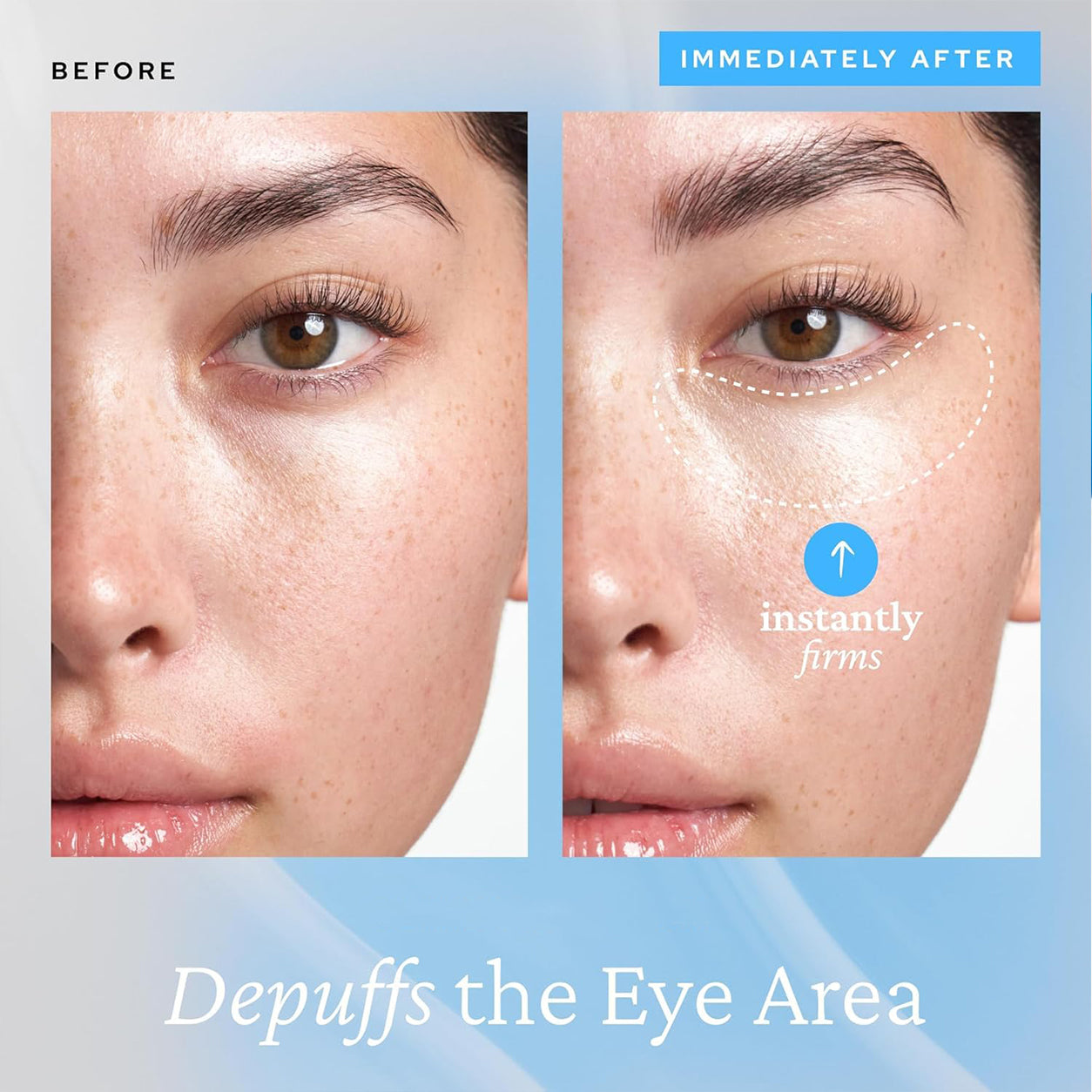 Cooling Eye Gel with Ceramic Tip | Caffeine, Niacinamide & Hyaluronic Acid Depuff Under Eye Treatment