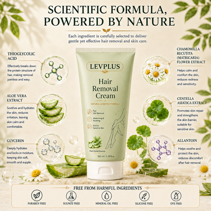 LEVPLUS Hair Removal Cream for All Women & Men