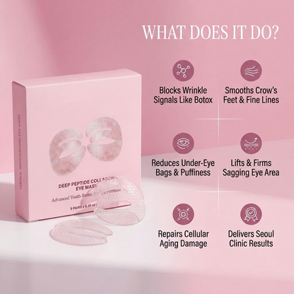 Crepey Under-Eyes Begone | LEVPLUS Deep Peptide Collagen Mask