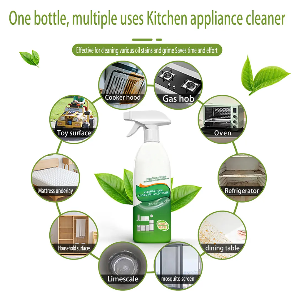 Kitchen Appliance Cleaner Spray – Powerful Grease & Odor Remover