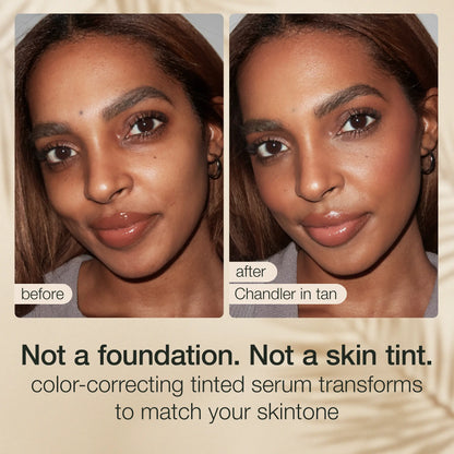 summer skin essentials - CC color-correcting tinted serum + creaseless SPF 30 mineral setting powder