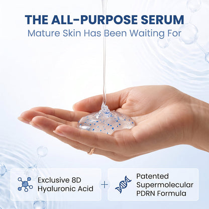 LEVPLUS Plump Serum - 3% 8D Hyaluronic Acid + PDRN for Deep Hydration & Firming