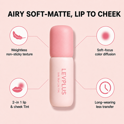 LEVPLUS™ Nude Blur Tint| Soft Matte Lip Gloss