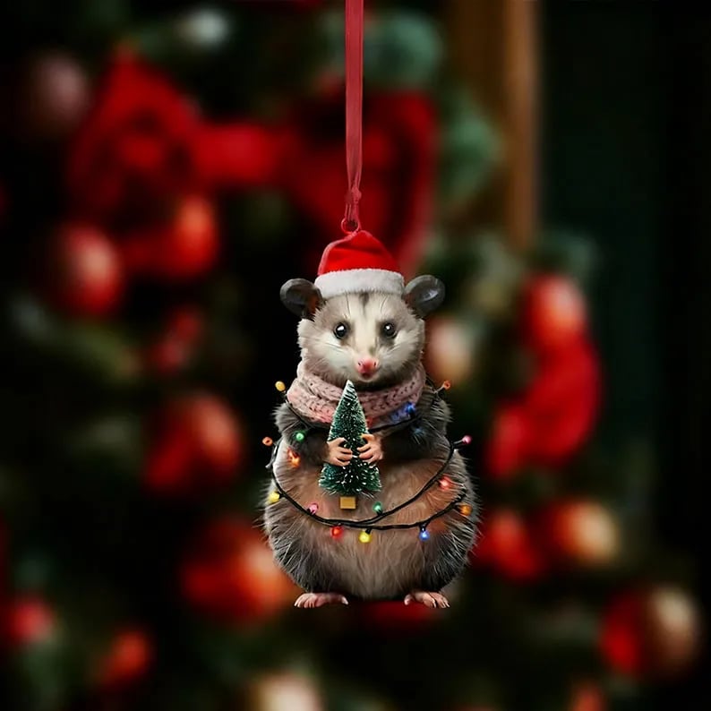🔥🔥Opossum Christmas Ornament