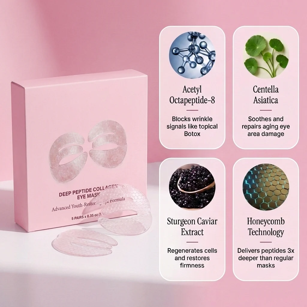 Crepey Under-Eyes Begone | LEVPLUS Deep Peptide Collagen Mask